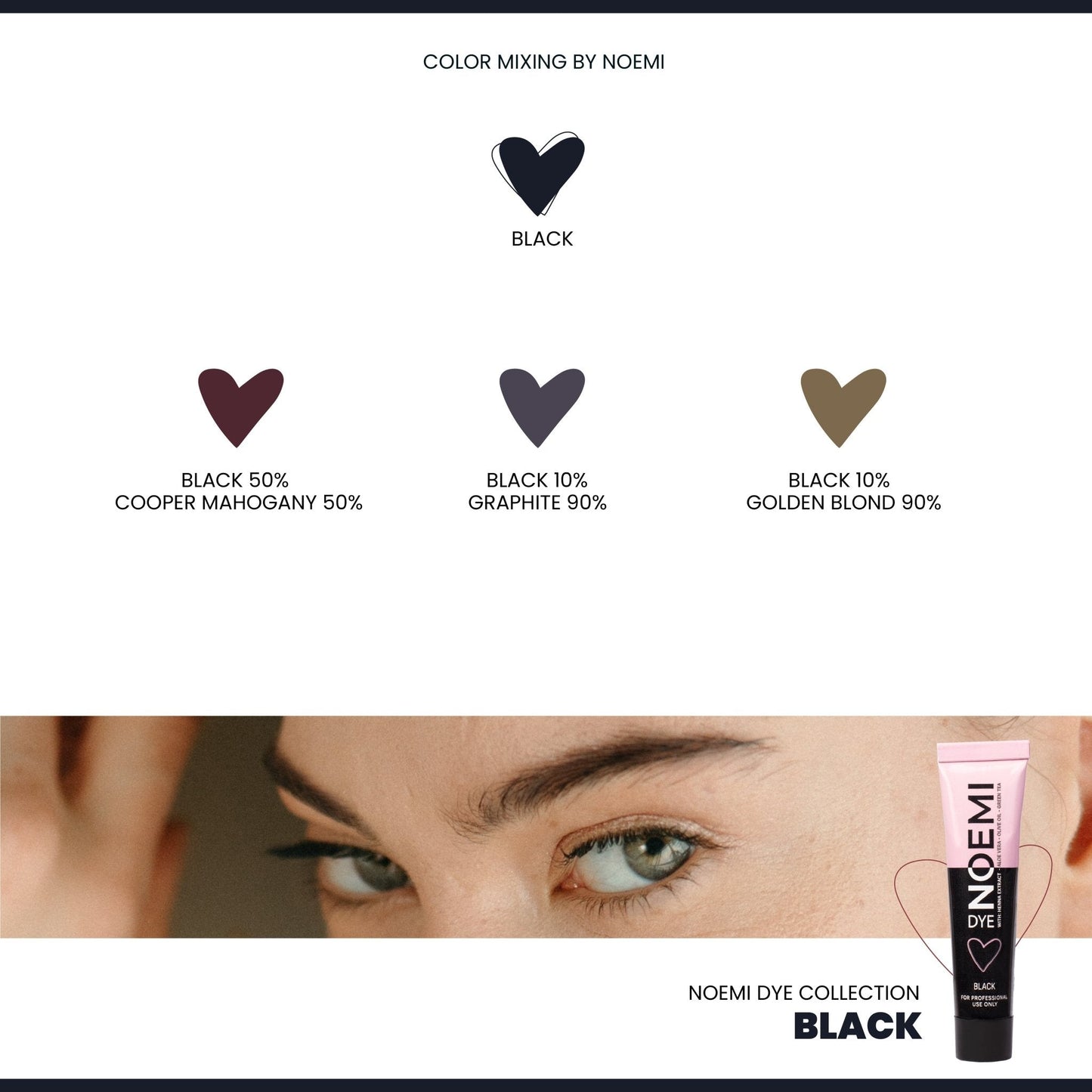Noemi - Hybrid Brow & Lash Dye: Black - Edge Beauty Pro ™️
