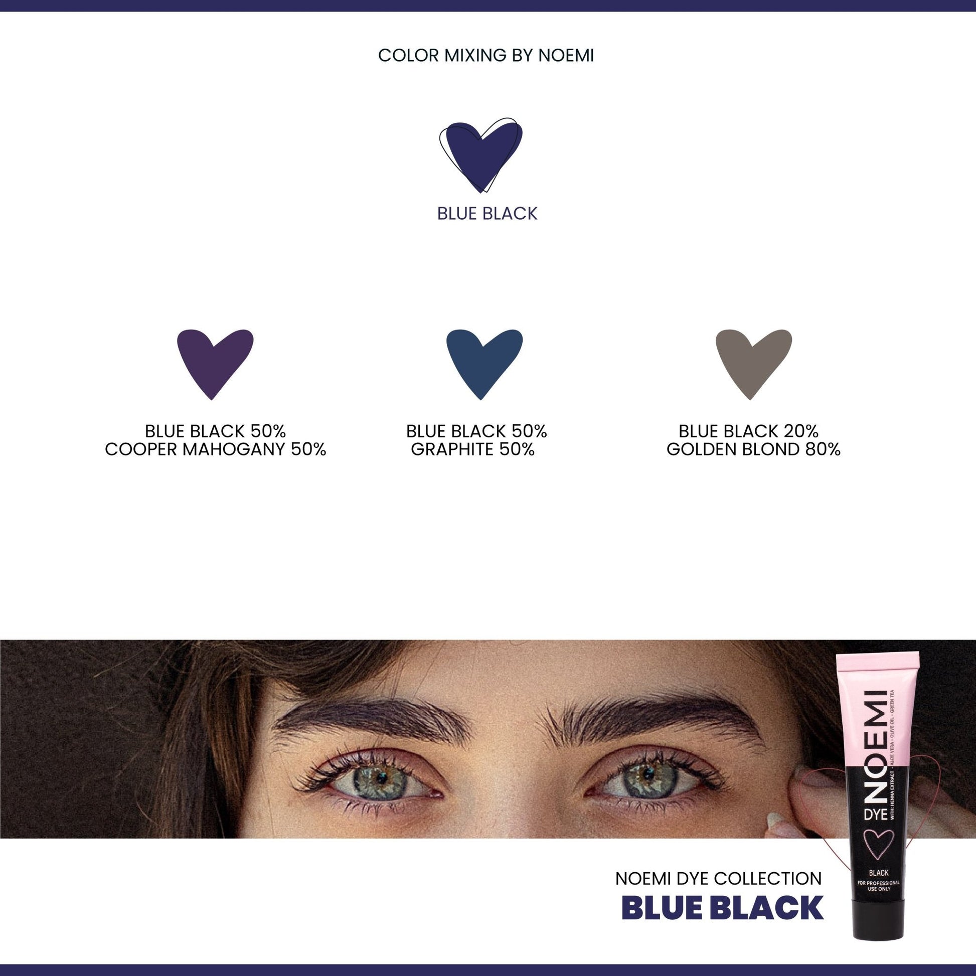 Noemi - Hybrid Brow & Lash Dye: Blue Black - Edge Beauty Pro ™️