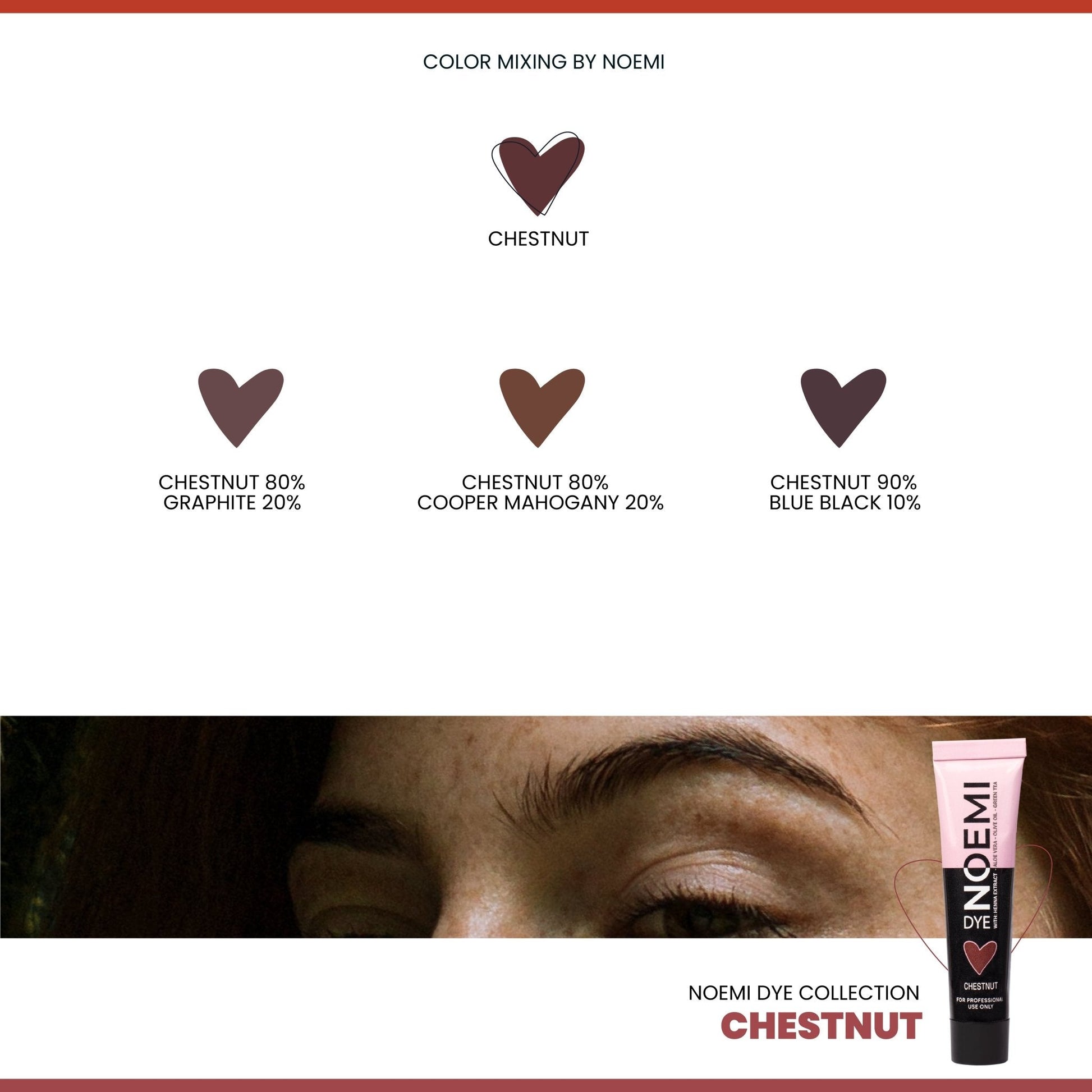 Noemi - Hybrid Brow & Lash Dye: Chestnut - Edge Beauty Pro ™️