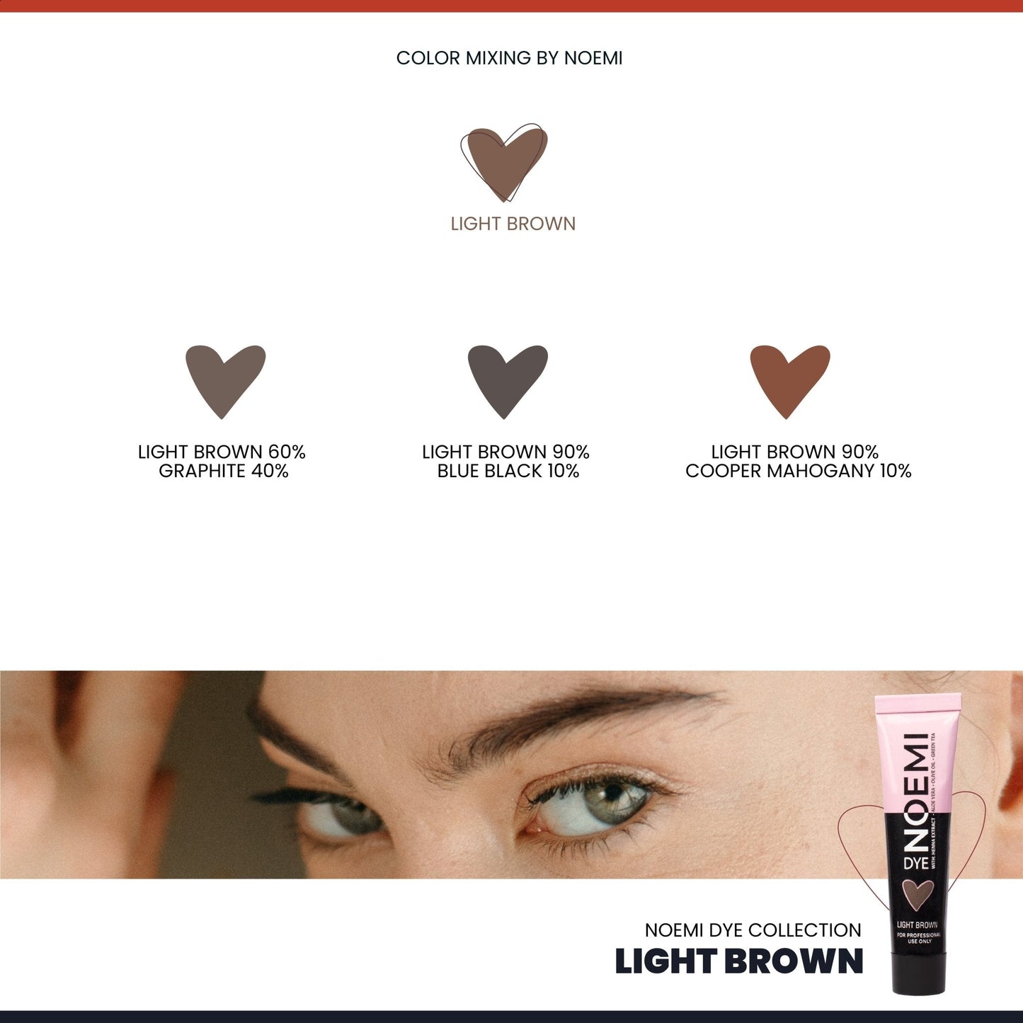 Noemi - Hybrid Brow & Lash Dye: Light Brown - Edge Beauty Pro ™️