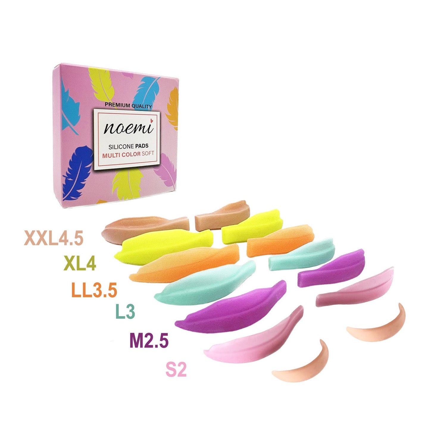 Noemi Multi - Color Silicone Pads Soft (Mixed 6 pairs) - Edge Beauty Pro ™️