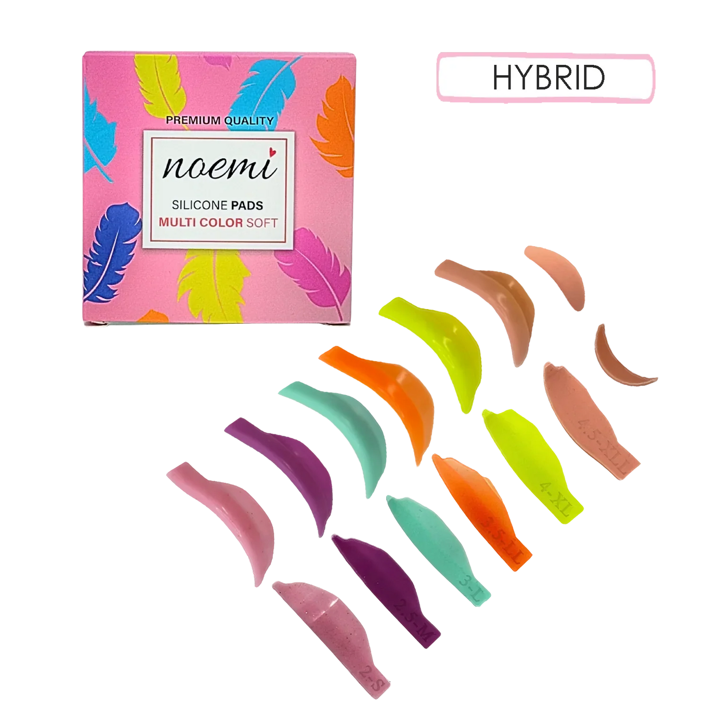 Noemi Multi - Color Silicone Pads Soft (Mixed 6 pairs) - Edge Beauty Pro ™️