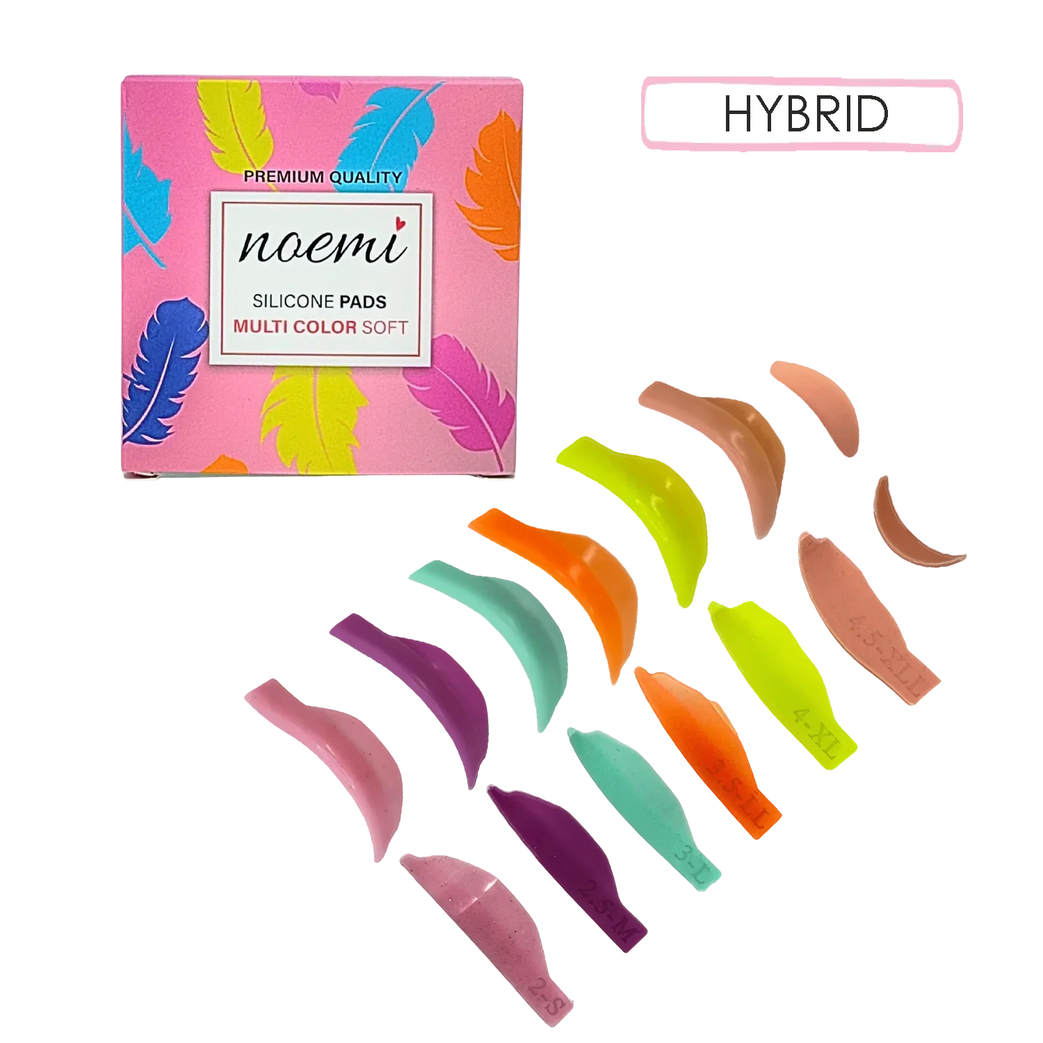 Noemi Multi - Color Silicone Pads Soft (Mixed 6 pairs) - Edge Beauty Pro ™️