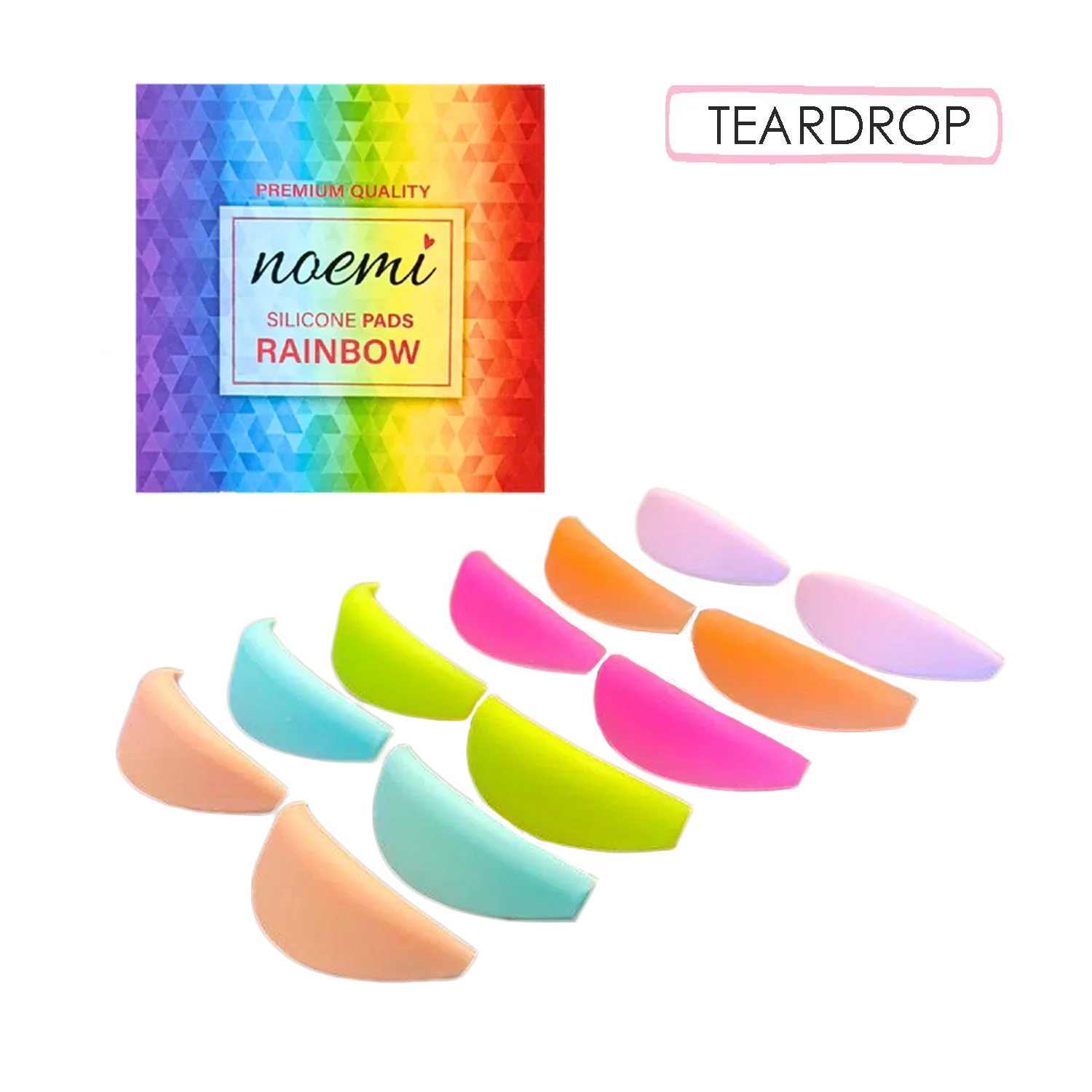 Noemi Silicone Pads - Rainbow (Mixed 6 pairs) - Edge Beauty Pro ™️